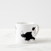 Joli Cartoon Bordure Collie Espresso Mug (Devant droit)