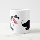 Joli Cartoon Bordure Collie Jumbo Mug (Devant)