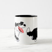 Joli Cartoon Bordure Collie Mug (Centre)
