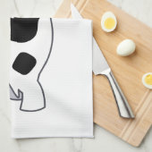 Joli Cartoon Bordure Collie Serviette de cuisine (Quart Plié)