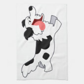 Joli Cartoon Bordure Collie Serviette de cuisine (Vertical)