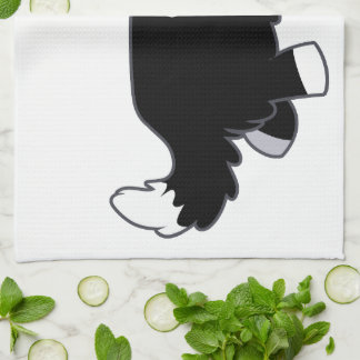 Joli Cartoon Bordure Collie Serviette de cuisine