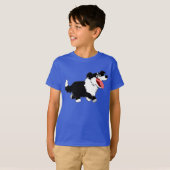 Joli Cartoon Bordure Collie T-shirt enfant (Devant entier)