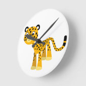 Joli Cartoon Cheetah Horloge murale (Angle)