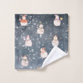 Joli Cartoon de Noël Snowman (Gant de toilette)