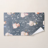 Joli Cartoon de Noël Snowman (Serviette à main)