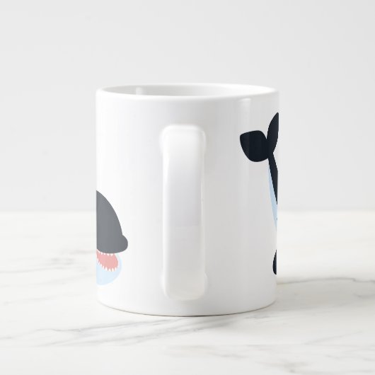 Joli Cartoon Killer Whale Jumbo Mug (Dos)