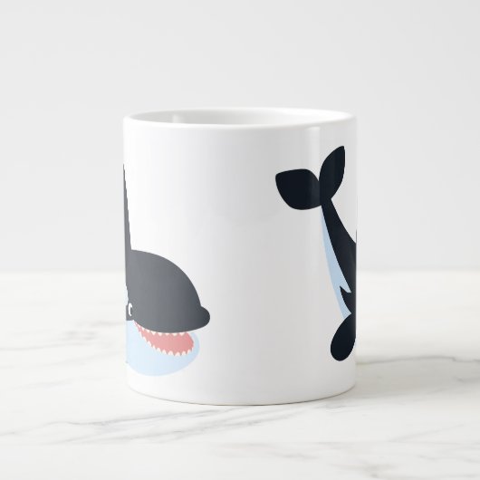 Joli Cartoon Killer Whale Jumbo Mug (Devant)