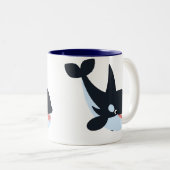 Joli Cartoon Killer Whale Mug (Devant droit)
