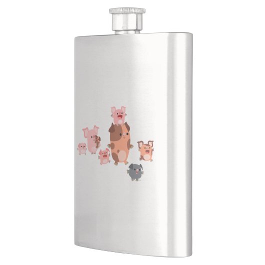 Joli Cartoon Pig Famille Classique Flacon (Gauche)