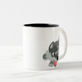 Joli Cartoon Wolf Mug Curieux (Devant droit)