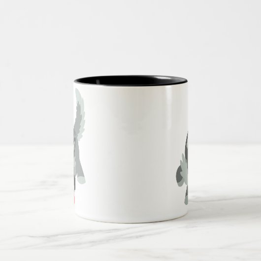 Joli Cartoon Wolf Mug Curieux (Centre)