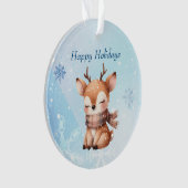 Joli cerf caricaturé en neige (devant)