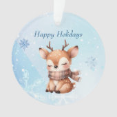 Joli cerf caricaturé en neige (devant)