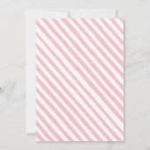 Joli cerf rose floral bébé douche fille Invitation (Dos)