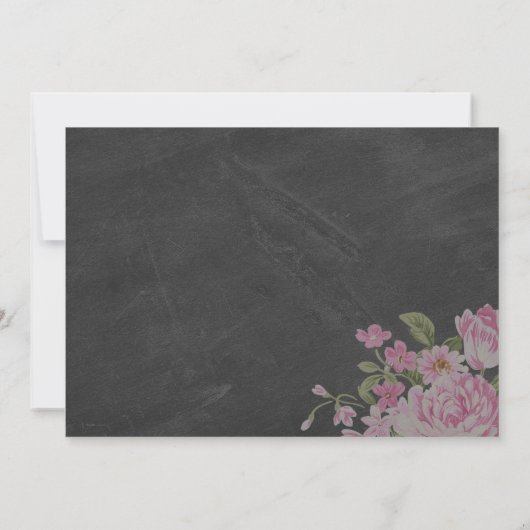 Joli Chalkboard & Mason Jar Invitation Fête des ma (Dos)