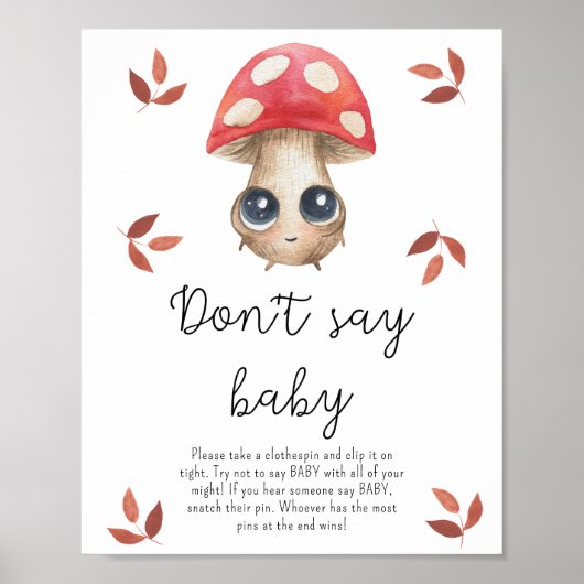 Joli champignon - N'appelez pas bébé Affiche (Devant)