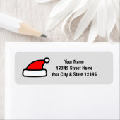 Joli chapeau de Noël étiquettes d'adresse de retou (En situation)