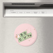 Joli Chat Amoureux Magnet (In Situ (Lave-vaisselle))