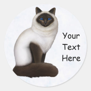 Joli Chat Birman Kitty Sticker personnalisable