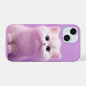 Joli chat blanc assis (Verso Horizontal)