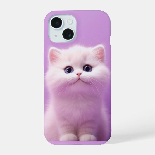 Joli chat blanc assis (Verso)