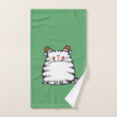 Joli Chat Grassouillet Deux Chapeaux de Noël (Serviette à main)