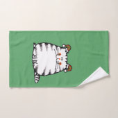 Joli Chat Grassouillet Deux Chapeaux de Noël (Serviette à main)