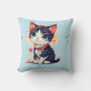 joli chat jeté oreiller