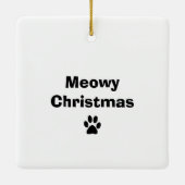 Joli chat Joyeux ornement de Noël (Dos)