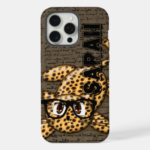 Joli Chat Léopard Nerveux Portant des Lunettes