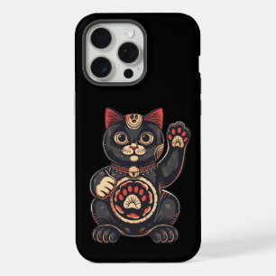 joli chat Maneki Neko imprimé dessiné japonais
