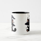 Joli Chat Noir & Citrouille | Mug Halloween Recto- (Centre)