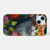 Joli Chat Orange dans les Fleurs (Verso Horizontal)