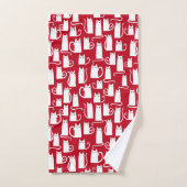 Joli Chat Rouge et Blanc (Serviette à main)