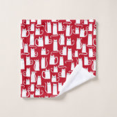 Joli Chat Rouge et Blanc (Gant de toilette)