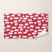 Joli Chat Rouge et Blanc (Serviette à main)