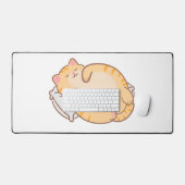 Joli Chat Roux Endormi Coussin (Clavier et souris)
