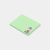 Joli chat skater sur des Post-it vert citron (Incliné)