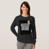 joli chat & t-shirt rose noir (Devant entier)