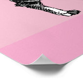 Joli Chat Tabby Rayé Rose Affiches d'Art (Coin)