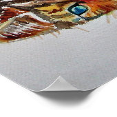 Joli Chat Tigre Jouant Endormi Affiche Chats (Coin)