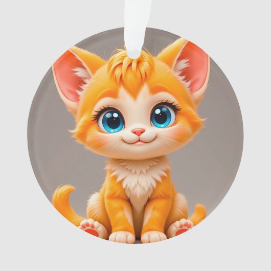 Joli Chaton Orange Dessin Animé (devant)
