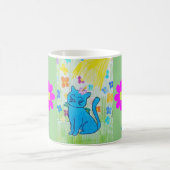 Joli chatte à fleurs tasse (Centre)