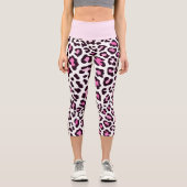Joli Cheetah rose Imprimer Leggings (Recto)