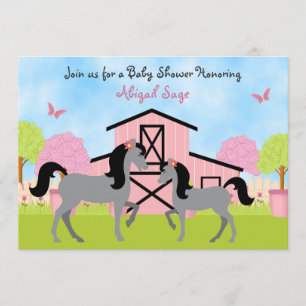 Joli Cheval Barne Baby Shower Invitations
