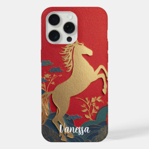 Joli cheval en or éléphant rouge japonais élégant