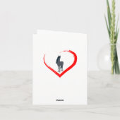 Joli cheval noir et Merci de coeur rouge (Dos)