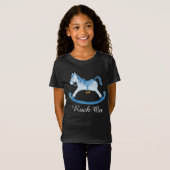 Joli cheval rocking peint art enfants t-shirt (Devant entier)