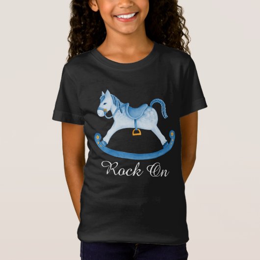 Joli cheval rocking peint art enfants t-shirt (Devant)
